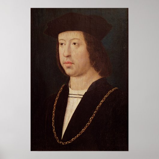 Portrait von Ferdinand II König von Spanien Poster (Vorne)