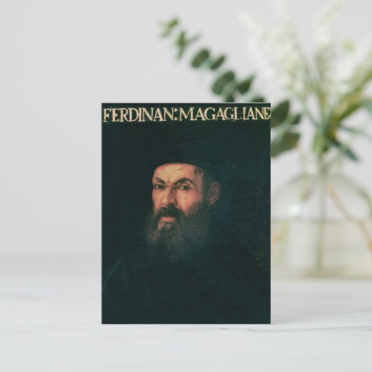 Portrait von Ferdinand Magellan Postkarte (Stehend Vorderseite)