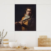 Portrait von Flutist Devienne Poster (Küche)