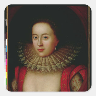 Portrait von Frances Howard Countess of Somerset Quadratischer Aufkleber