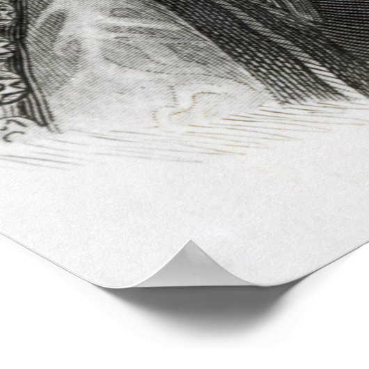 Portrait von Francis Bacon Poster (Ecke)