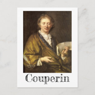 Portrait von François Couperin Feiertagspostkarte