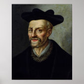 Portrait von Francois Rabelais Poster (Vorne)