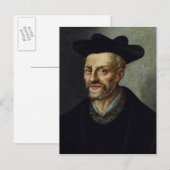 Portrait von Francois Rabelais Postkarte (Vorne/Hinten)
