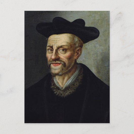 Portrait von Francois Rabelais Postkarte (Vorderseite)