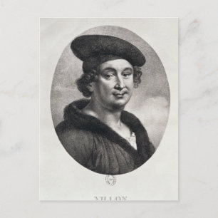 Portrait von Francois Villon Postkarte