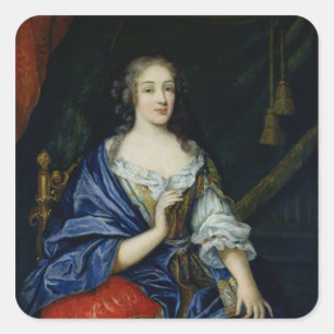 Portrait von Francoise-Louise de la Baume le Blanc Quadratischer Aufkleber