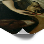 Portrait von Francoise Louise de la Baume Poster (Ecke)