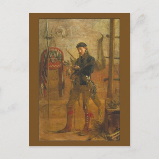 Portrait von Frank Hamilton Cushing von Thomas Eak Postkarte (Vorderseite)