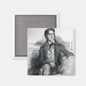 Portrait von Franz Liszt August 1832 Magnet (Vorderseite/Rückseite)