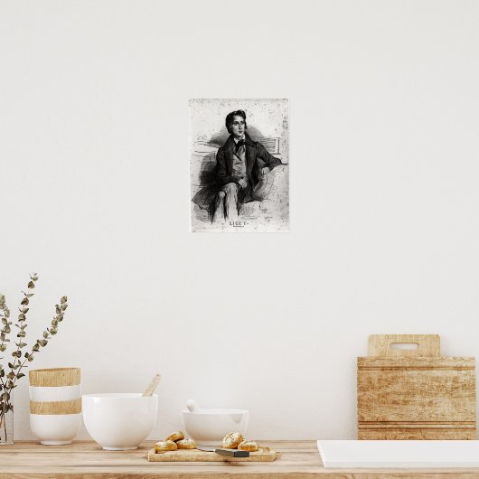 Portrait von Franz Liszt August 1832 Poster (Küche)