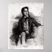 Portrait von Franz Liszt August 1832 Poster (Vorne)