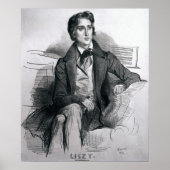 Portrait von Franz Liszt August 1832 Poster (Vorne)