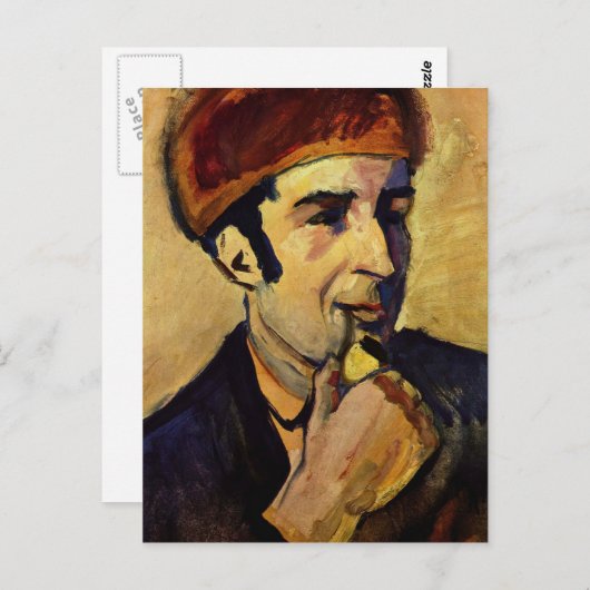 Portrait von Franz Marc von August Macke Postkarte (Vorne/Hinten)