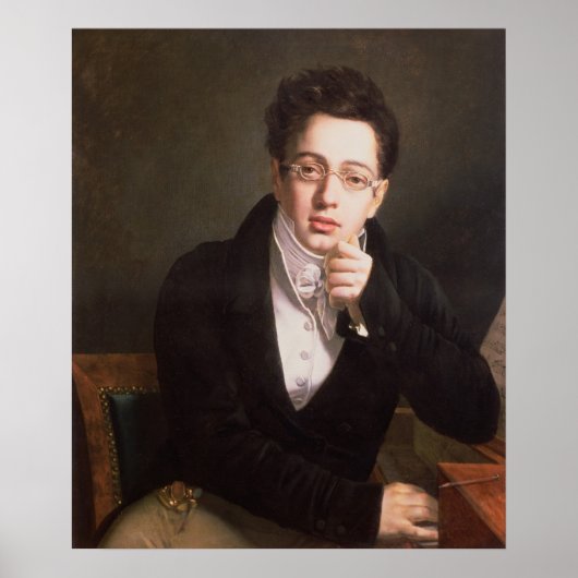 Portrait von Franz Schubert , österreichischer Kom Poster (Vorne)