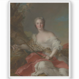Portrait von Frau Bonnier de la Mosson als Diana Aufkleber