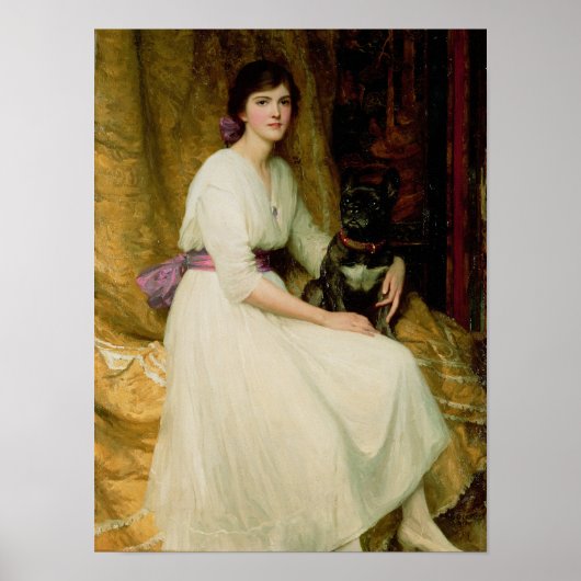 Portrait von Frau Dorothy Dicksee Poster (Vorne)