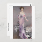 Portrait von Frau Howard Johnston von Boldini Postkarte (Vorne/Hinten)