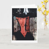 Portrait von Frau Pompadour, Modigliani Karte (Gelbe Blume)