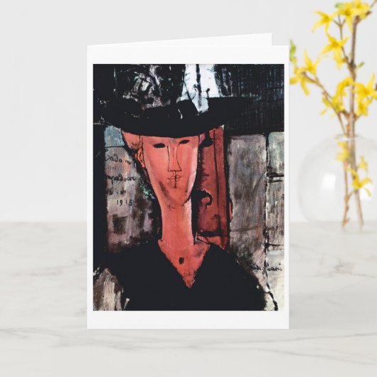 Portrait von Frau Pompadour, Modigliani Karte (Gelbe Blume)