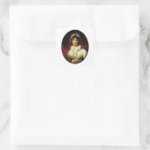 Portrait von Frau Robert Burne-Jones Quadratischer Aufkleber (Tasche)