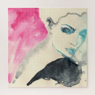 Portrait von Frauen: Aquarellbilder Puzzle