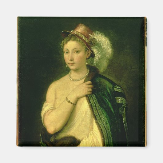 Portrait von Frauen, c.1536 Magnet (Vorne)