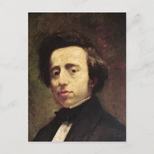 Portrait von Frederic Chopin 2 Postkarte (Vorderseite)