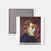 Portrait von Frédéric Chopin Magnet (Vorderseite/Rückseite)