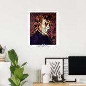 Portrait von Frédéric Chopin Poster (Heimbüro)