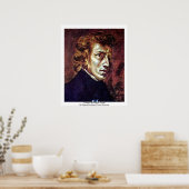 Portrait von Frédéric Chopin Poster (Küche)
