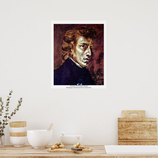 Portrait von Frédéric Chopin Poster (Küche)