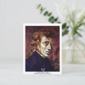 Portrait von Frédéric Chopin Postkarte (Stehend Vorderseite)