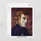 Portrait von Frédéric Chopin Postkarte (Vorne/Hinten)