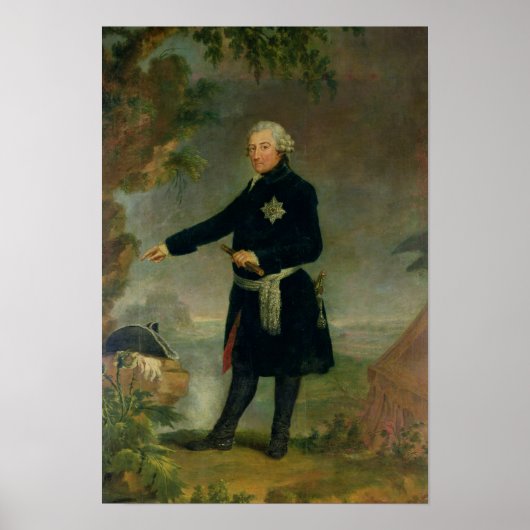 Portrait von Frederick II dem Großen, 1772 Poster (Vorne)