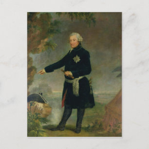 Portrait von Frederick II dem Großen, 1772 Postkarte