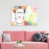 Portrait von Frida Kahlo Leinwanddruck (Insitu (Wohnzimmer))