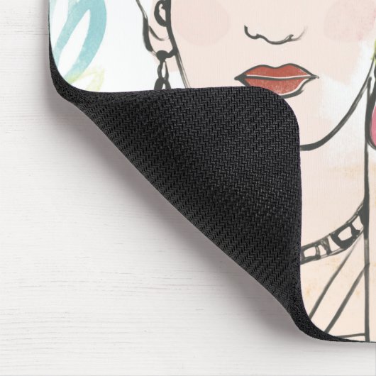 Portrait von Frida Kahlo Mousepad (Ecke)