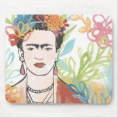 Portrait von Frida Kahlo Mousepad (Vorne)