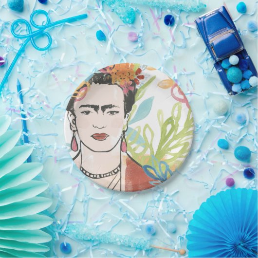 Portrait von Frida Kahlo Pappteller (Party)