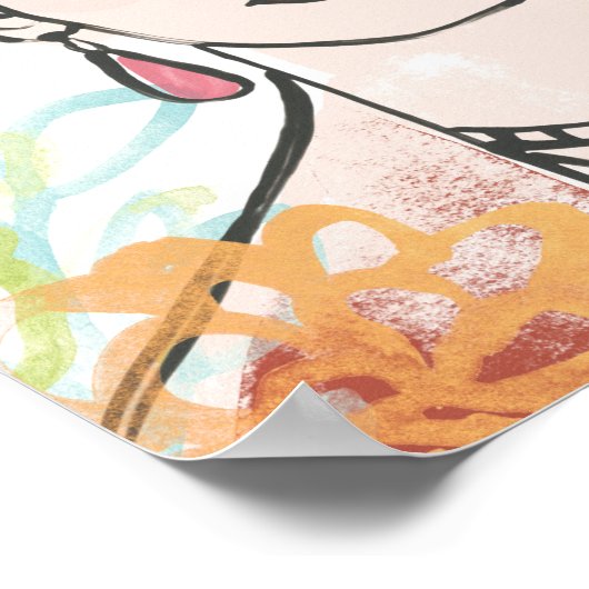 Portrait von Frida Kahlo Poster (Ecke)