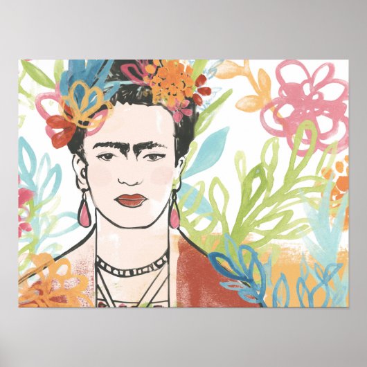 Portrait von Frida Kahlo Poster (Vorne)