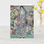 Portrait von Friederike Maria Beer von Gustav Klim Karte (Gelbe Blume)