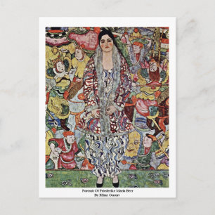 Portrait von Friederike Maria Beer von Klimt Gusta Postkarte