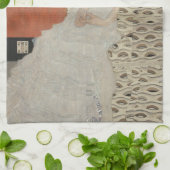 Portrait von Fritza Riedler von Gustav Klimt Geschirrtuch (Gefaltet)