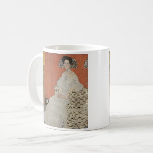 Portrait von Fritza Riedler von Gustav Klimt Kaffeetasse (Vorderseite Links)