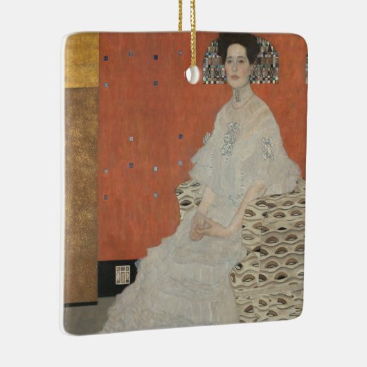 Portrait von Fritza Riedler von Gustav Klimt Keramikornament (Rechts)