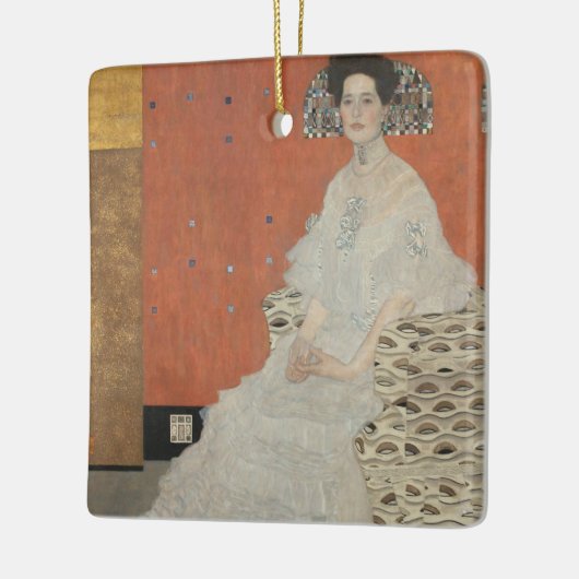 Portrait von Fritza Riedler von Gustav Klimt Keramikornament (Links)