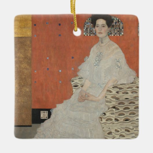 Portrait von Fritza Riedler von Gustav Klimt Keramikornament (Vorderseite)