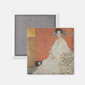 Portrait von Fritza Riedler von Gustav Klimt Magnet (Vorderseite/Rückseite)